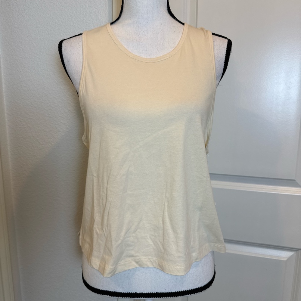 Chic Cream Sleeveless Tank Top